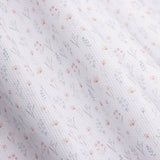 Piqué de algodão Mini Flor Azul e Rosa - Ribes y Casals