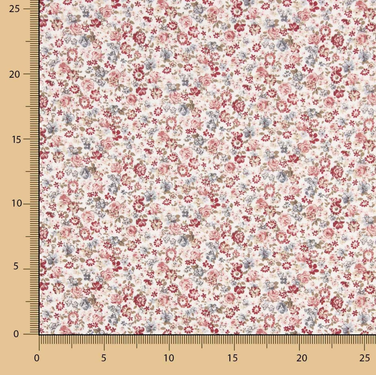 Viyela Algodão Florzinhas Remix Rosadas - Ribes y Casals