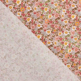 Popeline de algodão Mini Garden Coral - Ribes y Casals