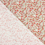 Popeline de algodão microfloral vermelho - Ribes y Casals