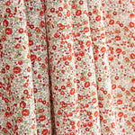 Popeline de algodão microfloral vermelho - Ribes y Casals