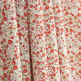 Popeline de algodão microfloral vermelho - Ribes y Casals