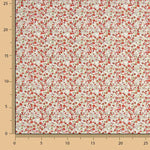 Popeline de algodão microfloral vermelho - Ribes y Casals