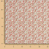 Popeline de algodão microfloral vermelho - Ribes y Casals