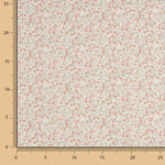 Popeline de algodão microfloral coral - Ribes y Casals
