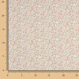 Popeline de algodão microfloral coral - Ribes y Casals
