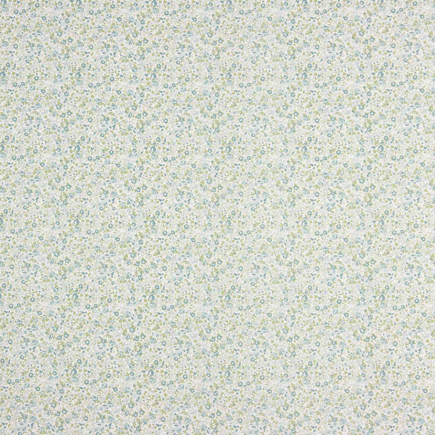 Popeline de algodão microfloral verde - Ribes y Casals