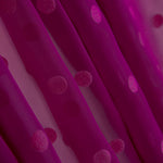 Chiffon Bolinhas Flocadas Buganvília - Ribes y Casals