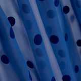 Chiffon Bolinhas Flocadas Azul - Ribes y Casals