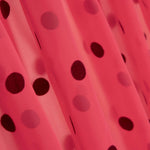 Chiffon Bolinhas Flocadas Morango - Ribes y Casals