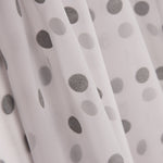 Chiffon Bolinhas Flocadas Cinza - Ribes y Casals