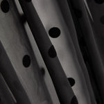Chiffon Bolinhas Flocadas Preto - Ribes y Casals
