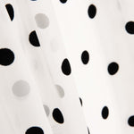 Chiffon Bolinhas Flocadas Branco - Ribes y Casals