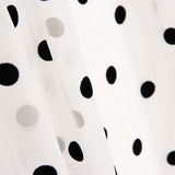 Chiffon Bolinhas Flocadas Branco - Ribes y Casals