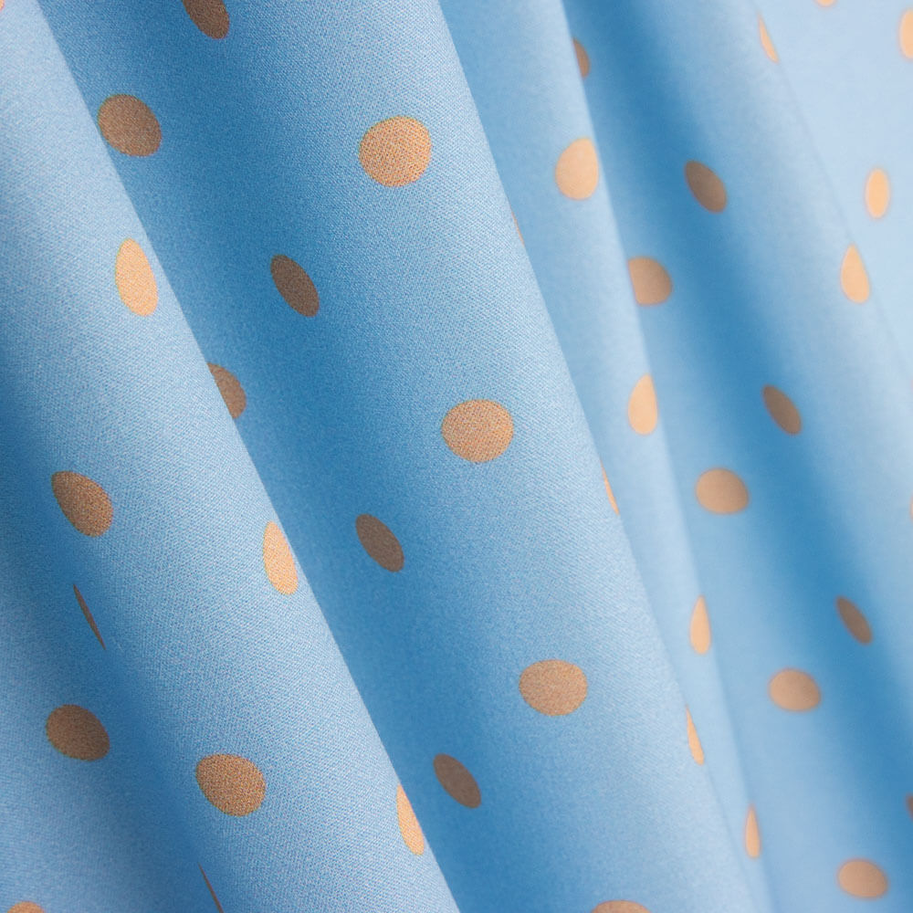 Popeline Estampada Flamenca Bolinhas 7mm Tangerina - Ribes y Casals