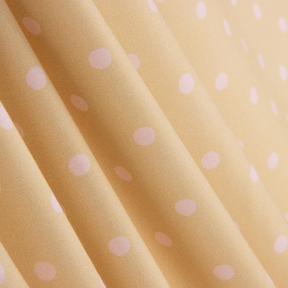 Retal Popelín Estampado Flamenca Lunar 7mm Rosa 130x140 cm - Ribes y Casals