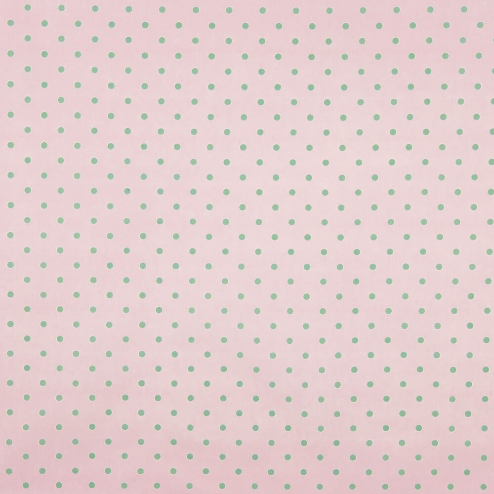 Popeline Estampada Flamenca Bolinhas 7mm Verde Água - Ribes y Casals