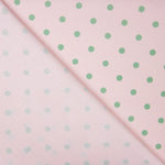 Popeline Estampada Flamenca Bolinhas 7mm Verde Água - Ribes y Casals