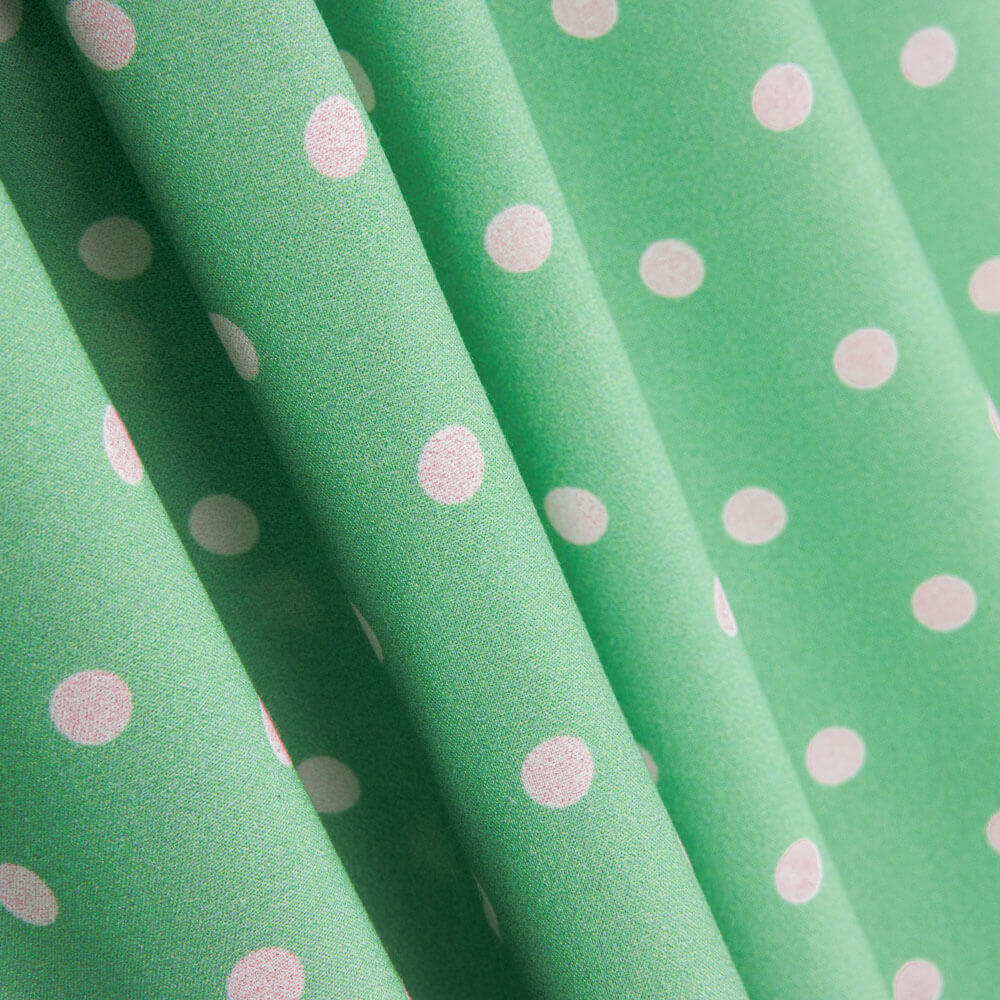 Popeline Estampada Flamenca Bolinhas 7mm Rosa Claro - Ribes y Casals