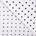 Popeline Estampada Flamenca Bolinhas 7mm Branco-Preto - Ribes y Casals