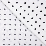 Popeline Estampada Flamenca Bolinhas 7mm Branco-Preto - Ribes y Casals