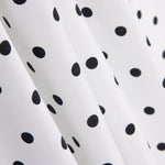 Popeline Estampada Flamenca Bolinhas 7mm Branco-Preto - Ribes y Casals