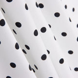 Popeline Estampada Flamenca Bolinhas 7mm Branco-Preto - Ribes y Casals