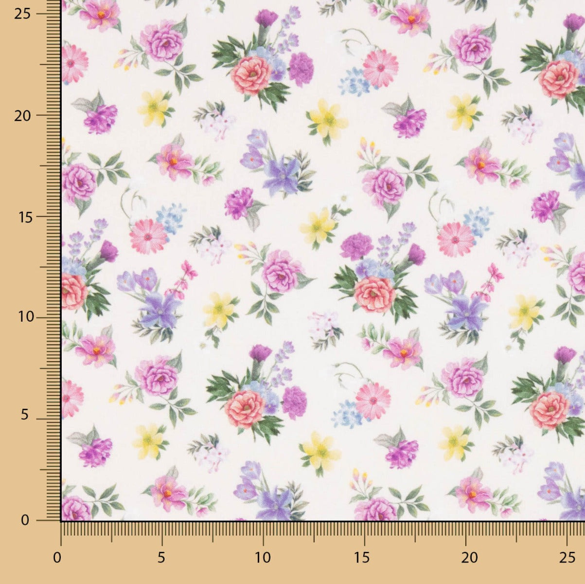 Popeline Estampado Flamenco Flor Creto Cru - Ribes y Casals