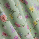 Popeline Estampado Flamenco Flor Creto Verde Sálvia - Ribes y Casals