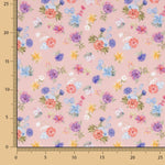 Popelín Estampado Flamenca Flor Creto Rosa - Ribes y Casals