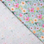 Popeline Estampado Flamenco Flor Hawa Azul - Ribes y Casals