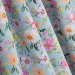 Popeline Estampado Flamenco Flor Hawa Azul - Ribes y Casals