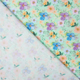 Popeline Estampado Flamenco Flor Hawa Verde - Ribes y Casals