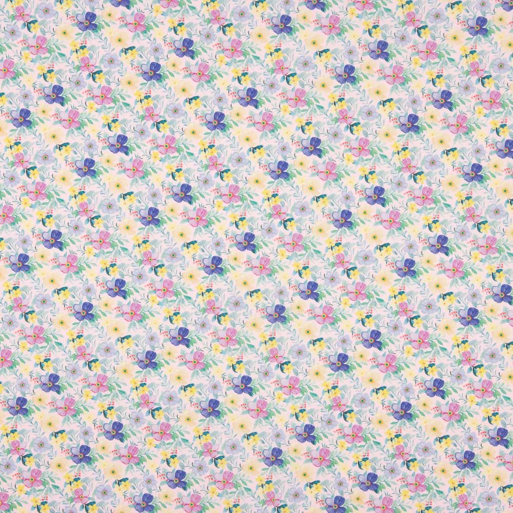 Popeline Estampado Flamenco Flor Hawa Rosa - Ribes y Casals