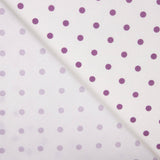 Popeline Estampada Flamenca Bolinhas 7mm Púrpura-Cru - Ribes y Casals