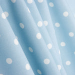 Popeline Estampada Flamenca Bolinhas 7mm Cru-Azul - Ribes y Casals