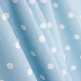 Popeline Estampada Flamenca Bolinhas 7mm Cru-Azul - Ribes y Casals