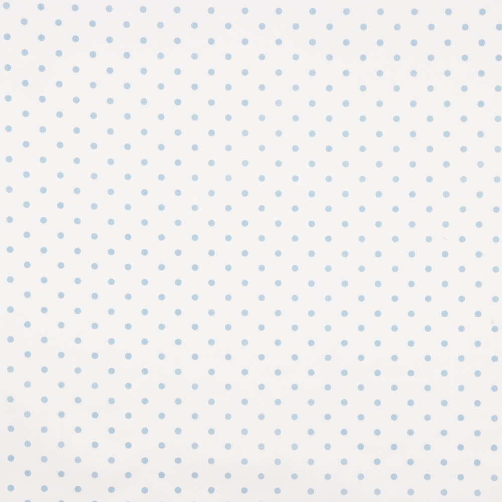 Popeline Estampada Flamenca Bolinhas 7mm Azul-Cru - Ribes y Casals