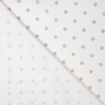 Popeline Estampada Flamenca Bolinhas 7mm Azul-Cru - Ribes y Casals