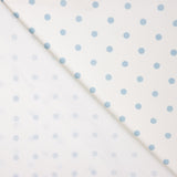 Popeline Estampada Flamenca Bolinhas 7mm Azul-Cru - Ribes y Casals