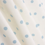 Popeline Estampada Flamenca Bolinhas 7mm Azul-Cru - Ribes y Casals