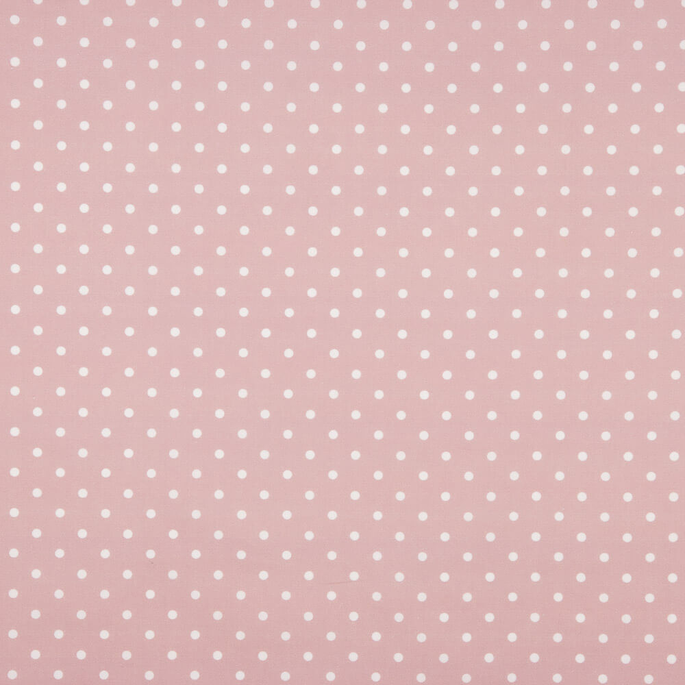 Popeline Estampada Flamenca Bolinhas 7mm Cru-Rosa - Ribes y Casals