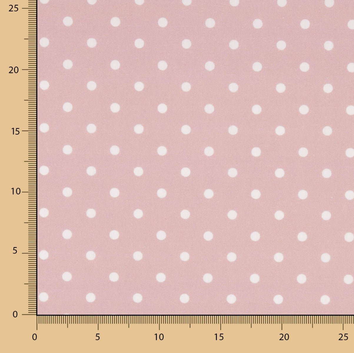 Popeline Estampada Flamenca Bolinhas 7mm Cru-Rosa - Ribes y Casals