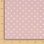 Popeline Estampada Flamenca Bolinhas 7mm Cru-Rosa - Ribes y Casals