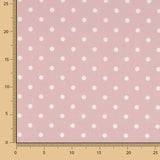 Popeline Estampada Flamenca Bolinhas 7mm Cru-Rosa - Ribes y Casals