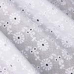 Bordado suíço margaridas retro branco - Ribes y Casals