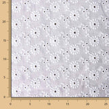 Bordado suíço margaridas retro branco - Ribes y Casals