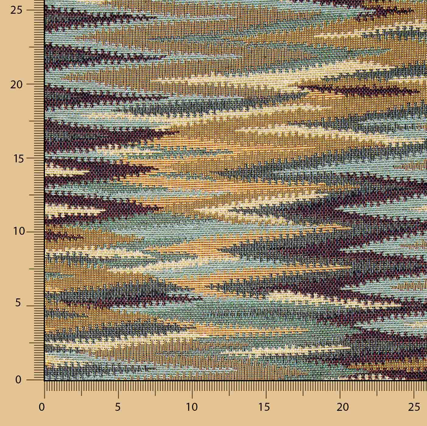 Gobelino Ikat Riscas Multicoloridas Terra - Ribes y Casals