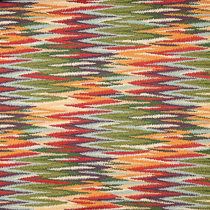 Gobelino Ikat com riscas multicoloridas em tons quentes - Ribes y Casals