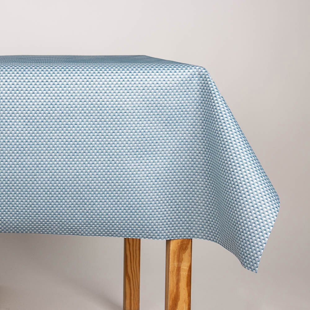 Toalha de Mesa Resinada Antimanchas Losango Hikari Azul - Ribes y Casals